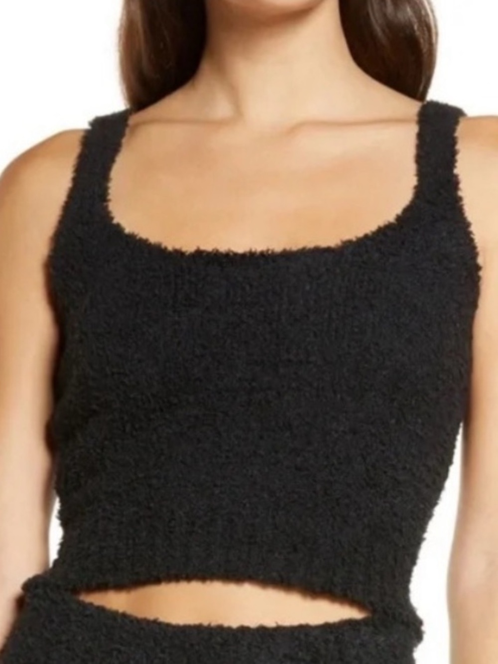 Skims Cozy Teddy Bear Tank In Onyx